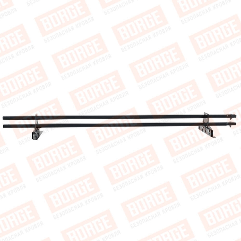 Снегозадержатель трубчатый BORGE 1,5м, 2 опоры, для фальцевой кровли, антрацитово-серый (RAL 7016)