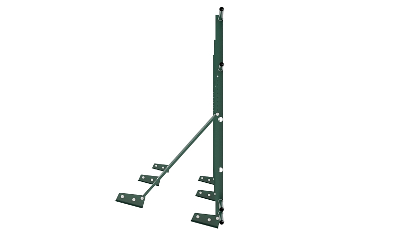 Ограждение кровельное NewLine H-120см, 3м, для фальц. кров., зеленый мох (RAL 6005), с двумя доп. трубами