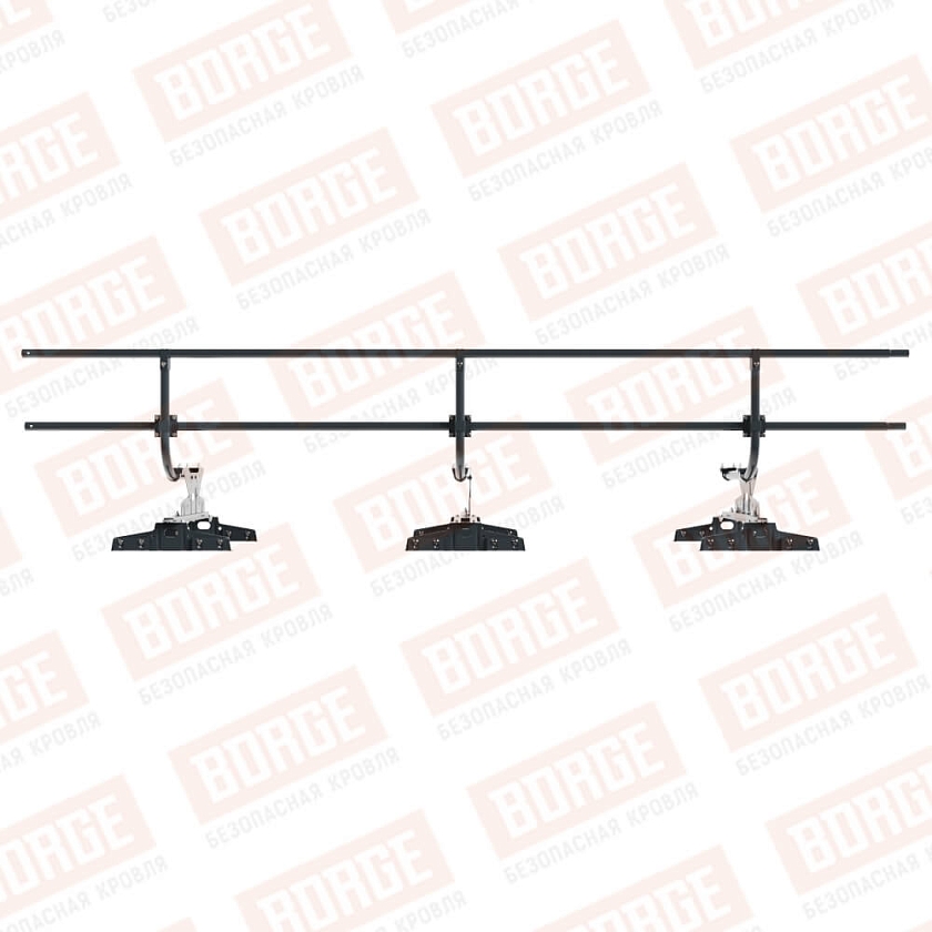 Ограждение кровельное BORGE H-60см, 3м, для параллельного фальца, антрацитово-серый (RAL 7016)