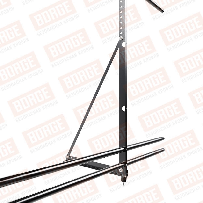 Ограждение декоративное NewLine H-120см, 3м, чёрный (RAL 9005), с двумя доп. трубами