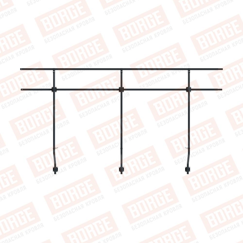 Ограждение парапетное BORGE H-120см, 3м, антрацитово-серый (RAL 7016)