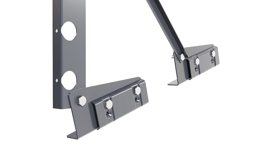 Ограждение кровельное NewLine H-60см, 3м, для фальцевой кровли, серый графит (RAL 7024)