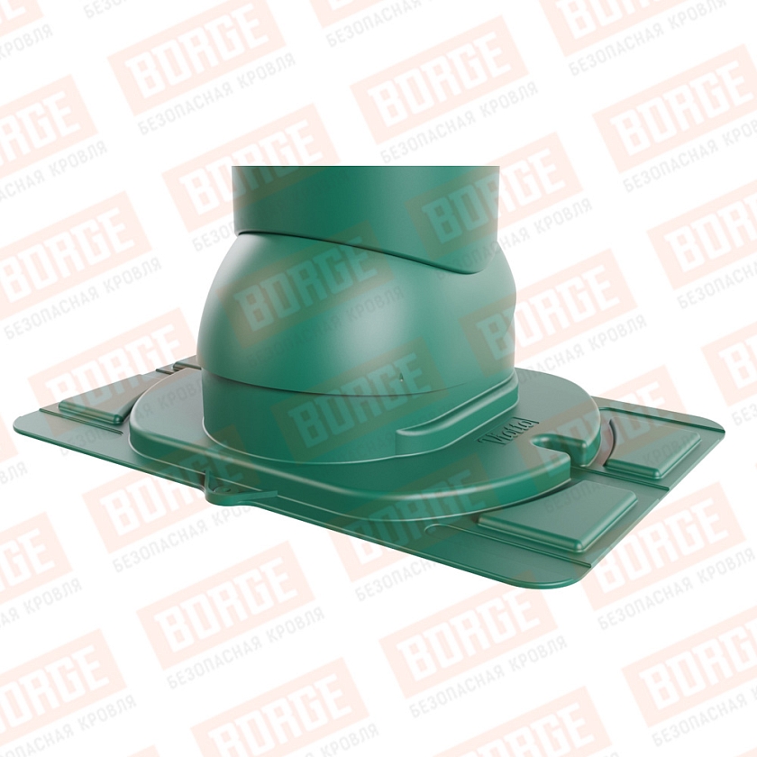 Роторная вентиляция Viotto с универсальным проходным элементом, d-150мм, неутепленная, зеленый мох (RAL 6005)