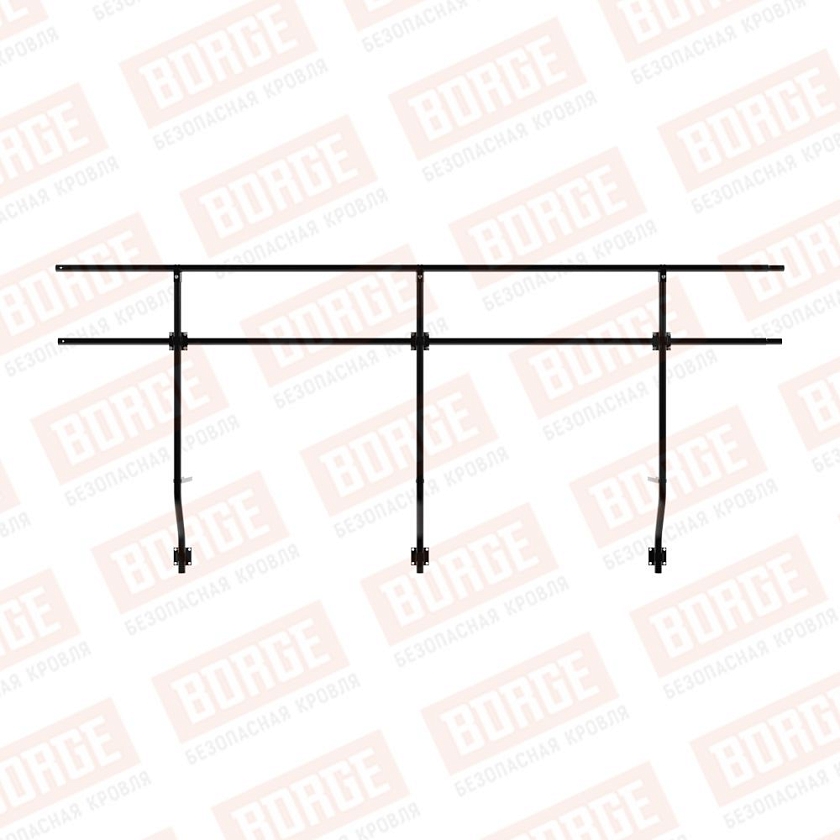 Ограждение парапетное BORGE H-90см, 3м, чёрный (RAL 9005)