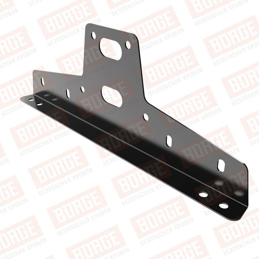 Универсальный кронштейн для переходного мостика Русский Рубеж, оцинк., чёрный (RAL 9005)