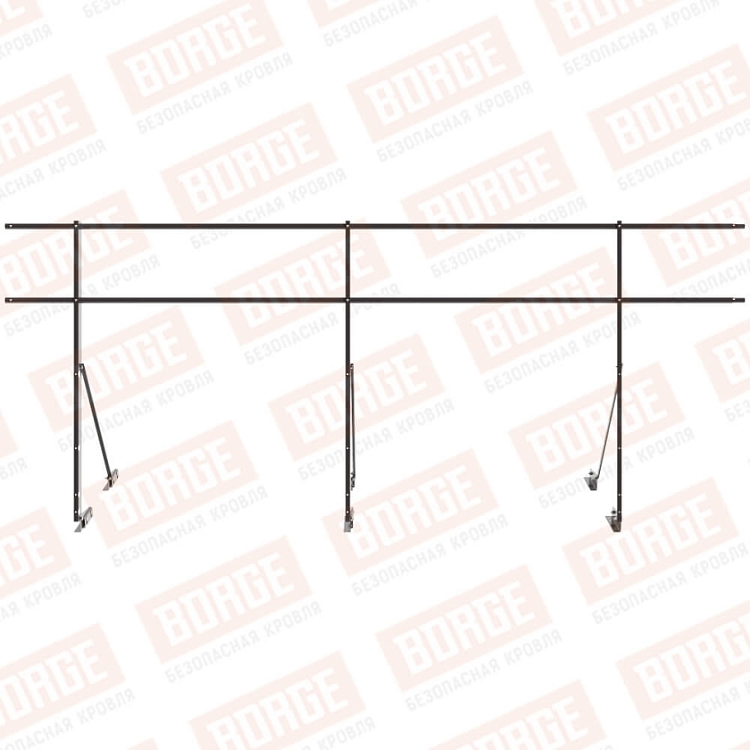 Ограждение декоративное NewLine H-120см, 3м, для фальцевой кровли, окрашенный (NL-805)