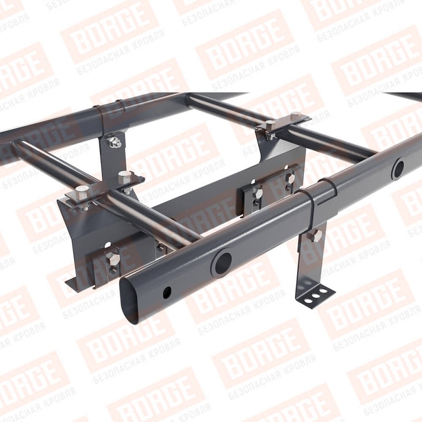 Комплект лестница кровельная BORGE 1,8м, для фальцевой кровли, серый графит (RAL 7024)