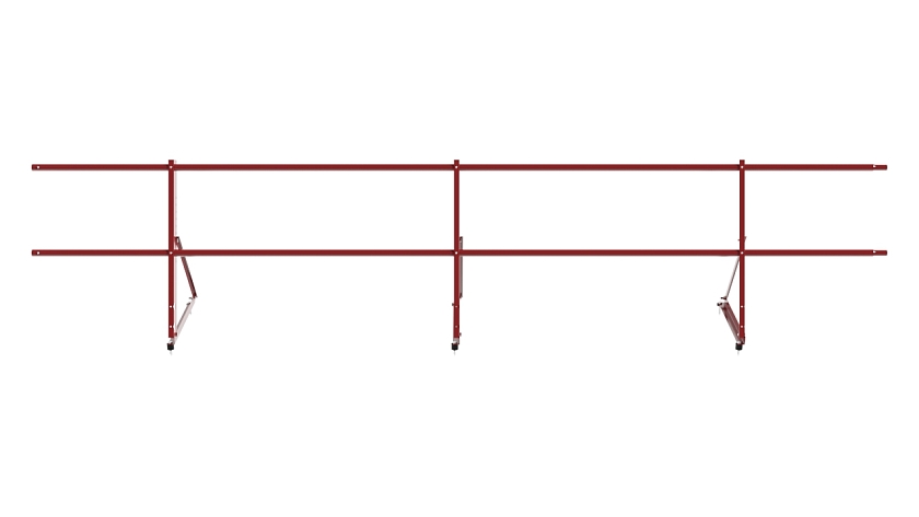 Ограждение кровельное NewLine H-60см, 3м, коричнево-красный (RAL 3011)