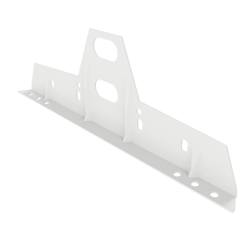 Универсальный кронштейн Русский Рубеж 25х45мм, оцинк., сигнально-белый (RAL 9003)