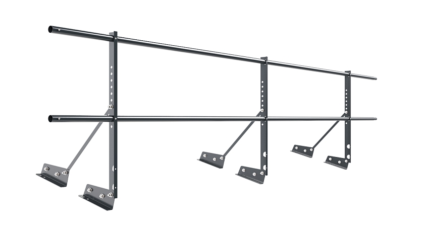 Ограждение кровельное NewLine H-60см, 3м, для фальцевой кровли, антрацитово-серый (RAL 7016)