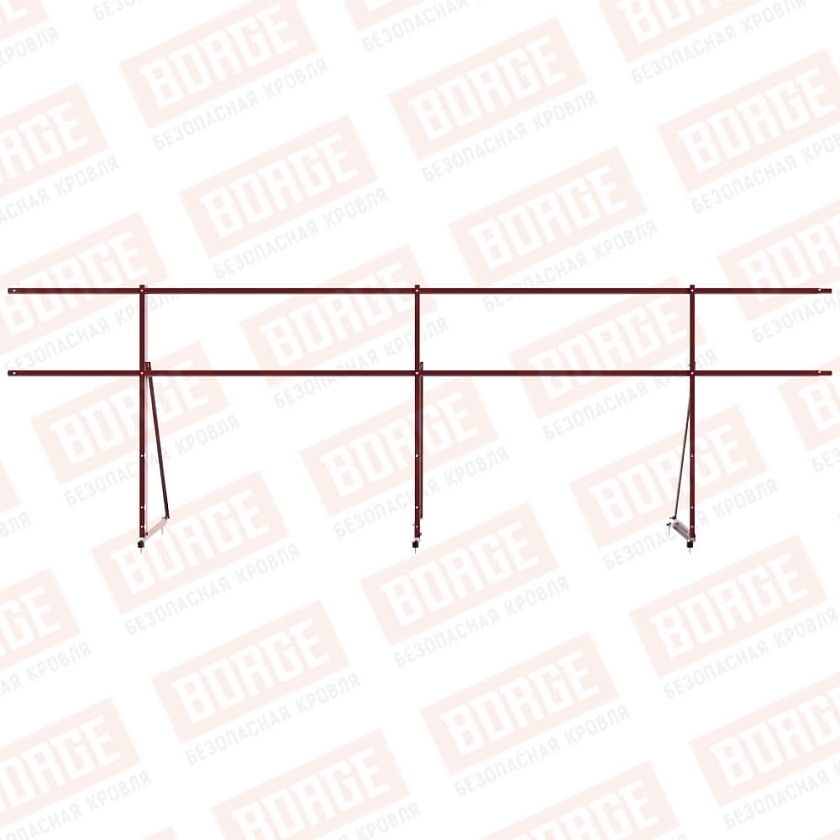 Ограждение декоративное NewLine H-90см, 3м, красное вино (RAL 3005)