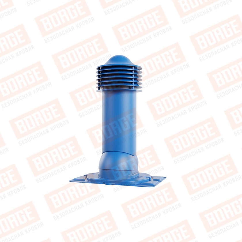 Труба вентиляционная Viotto с универсальным проходным элементом, d-150мм, утепленная, сигнально-синий (RAL 5005)