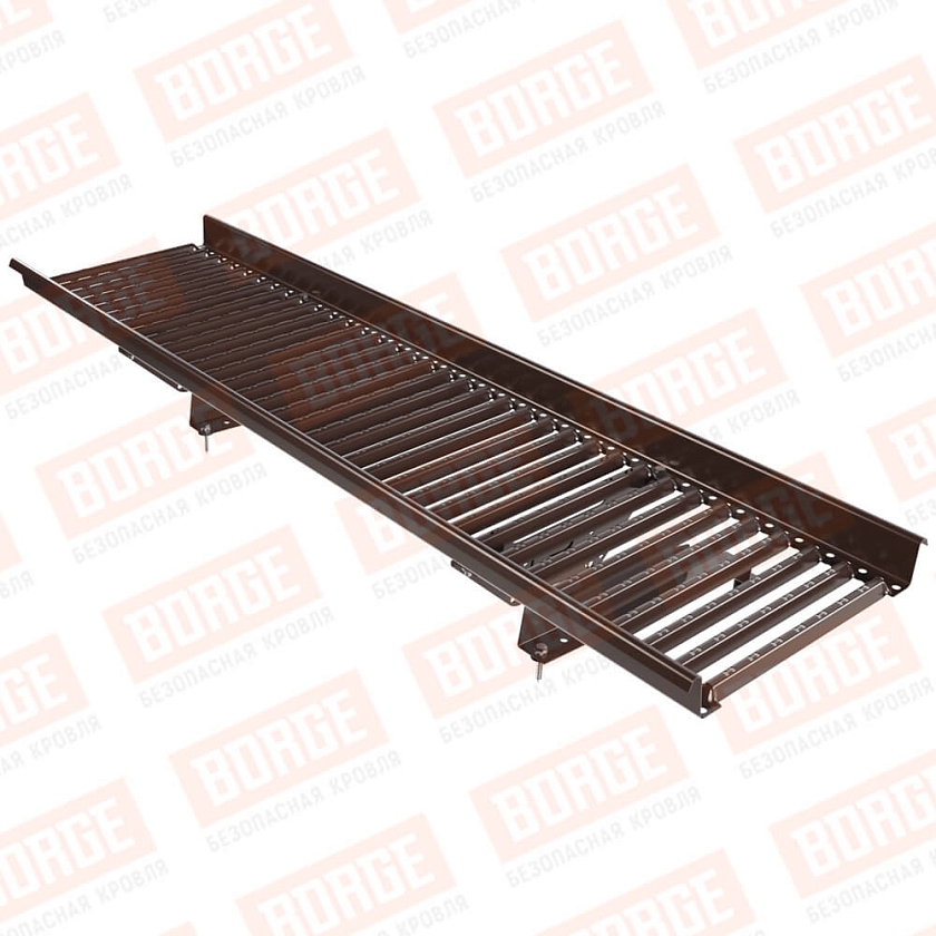 Мостик переходной BORGE 1,5м, для МЧ с высокой ступенькой, коричневый шоколад (RAL 8017), 400мм