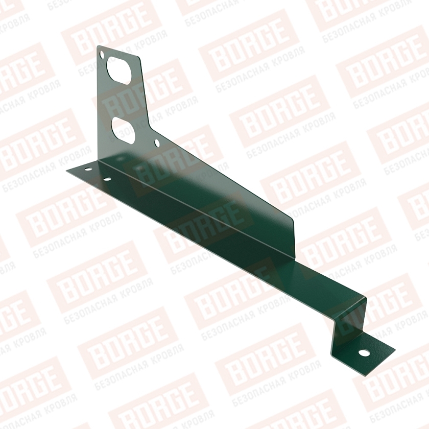 Универсальный кронштейн Русский Рубеж, оцинк., для МЧ с выс. ступен., зеленый мох (RAL 6005), 400мм