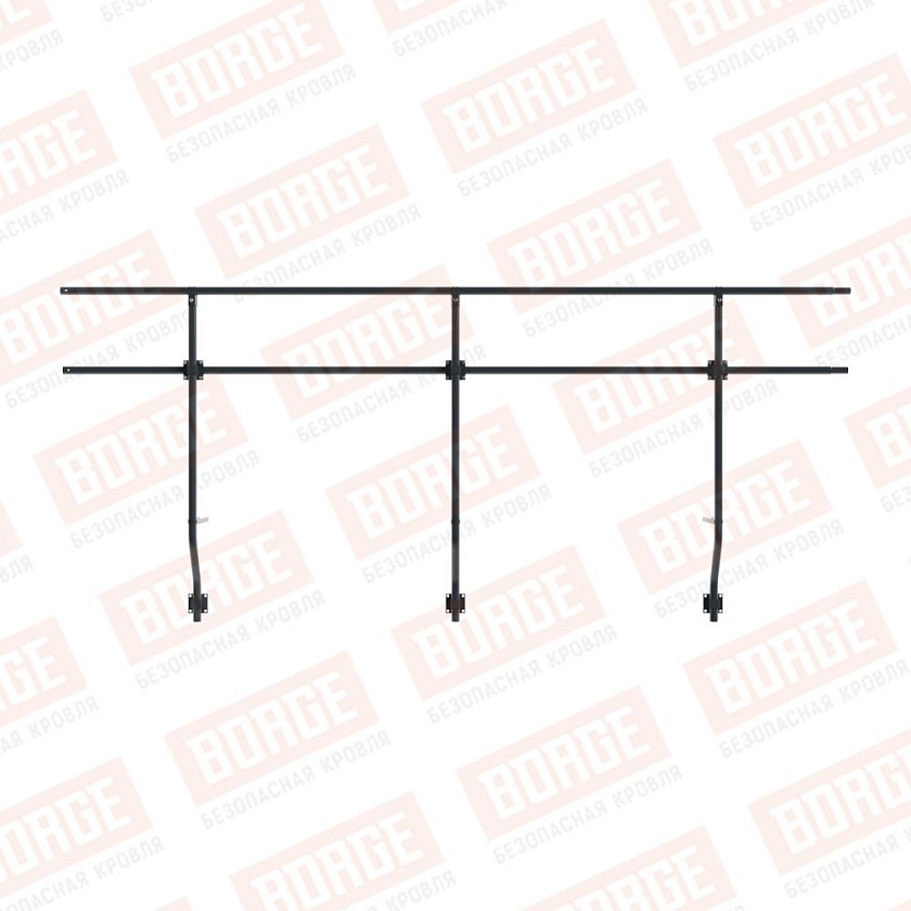 Ограждение парапетное BORGE H-90см, 3м, антрацитово-серый (RAL 7016)