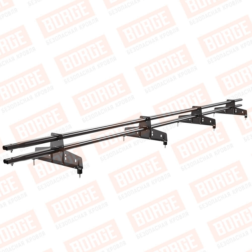 Снегозадержатель трубчатый Русский Рубеж 25х45мм, 3м, 4 опоры, окрашенный (NL-805)