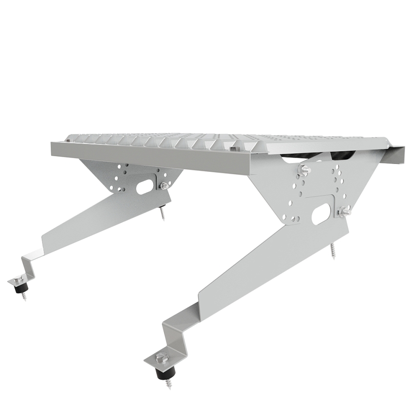 Ступень кровельная BORGE, для МЧ с высокой ступенькой, бело-алюминиевый (RAL 9006), 350мм