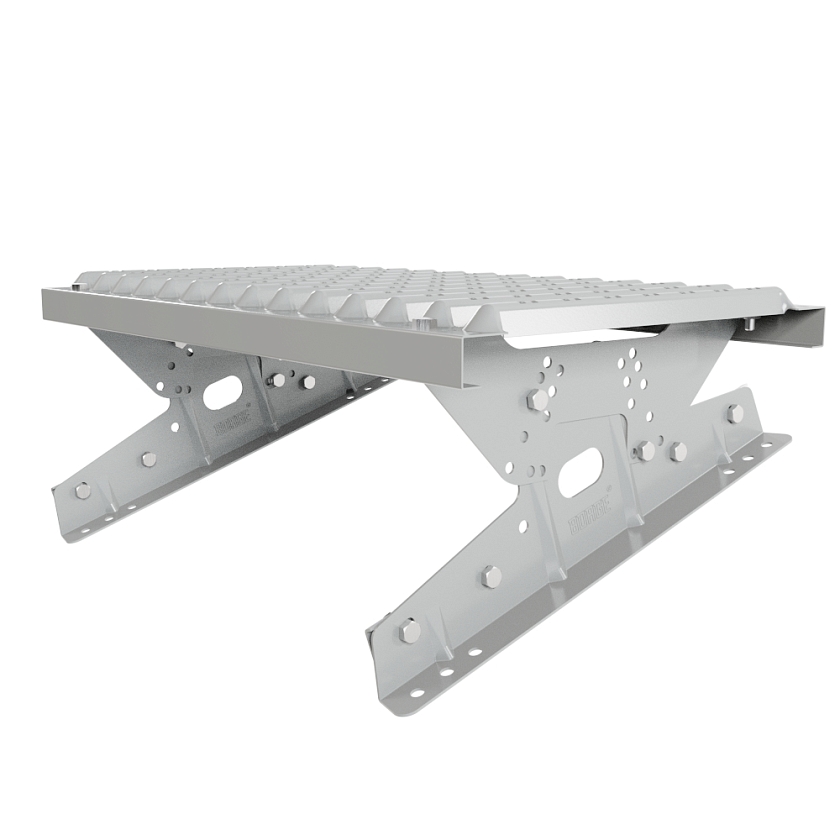 Ступень кровельная BORGE, для фальцевой кровли, бело-алюминиевый (RAL 9006)