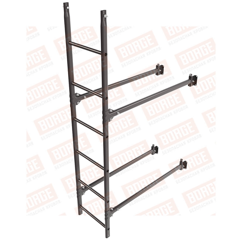 Комплект лестница фасадная BORGE (нижняя секция), 1,8м, окрашенный (NL-805)