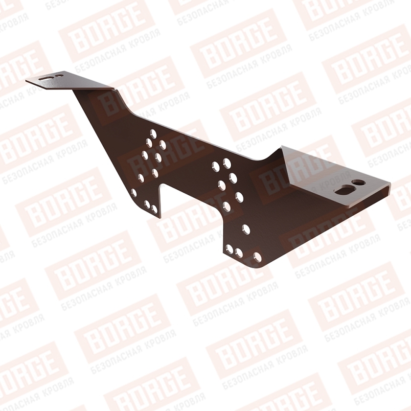 Регулировочный кронштейн BORGE, оцинк., коричневый  шоколад (RAL 8017)