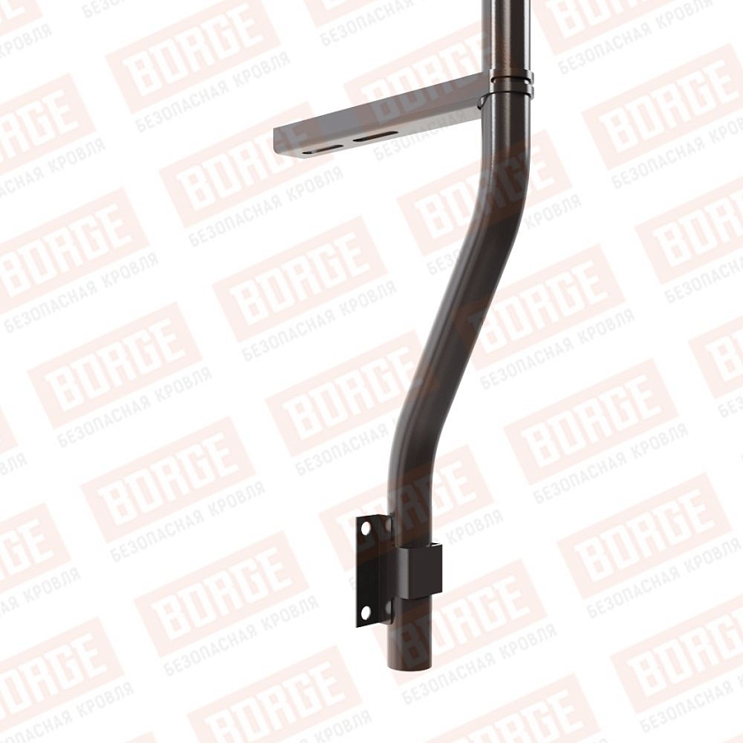 Ограждение парапетное BORGE H-60см, 3м, серо-коричневый (RAL 8019)