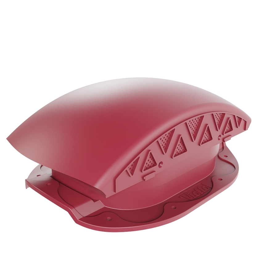 Вентилятор подкровельный Viotto, для МЧ Адаманте, красное вино (RAL 3005). Черепаха