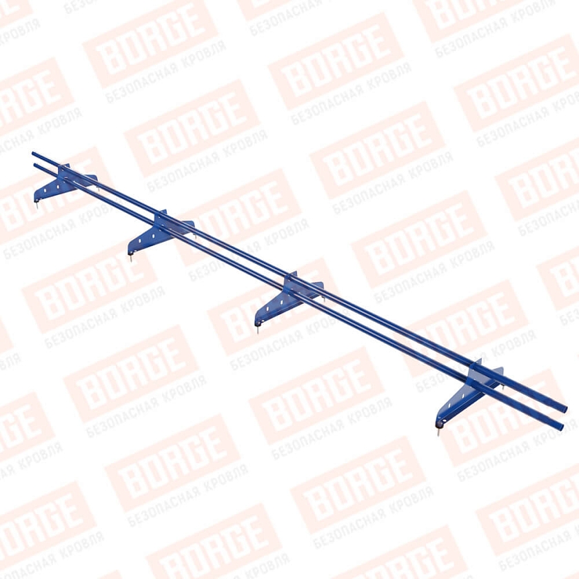 Снегозадержатель трубчатый NewLine 3м, D-25мм, 4 опоры, сигнально-синий (RAL 5005)