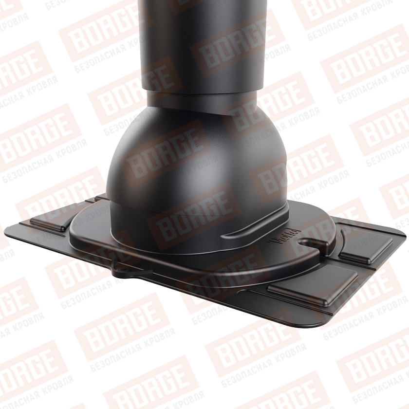 Роторная вентиляция Viotto с универсальным проходным элементом, d-110мм, h-550мм, утепленная, чёрный (RAL 9005)