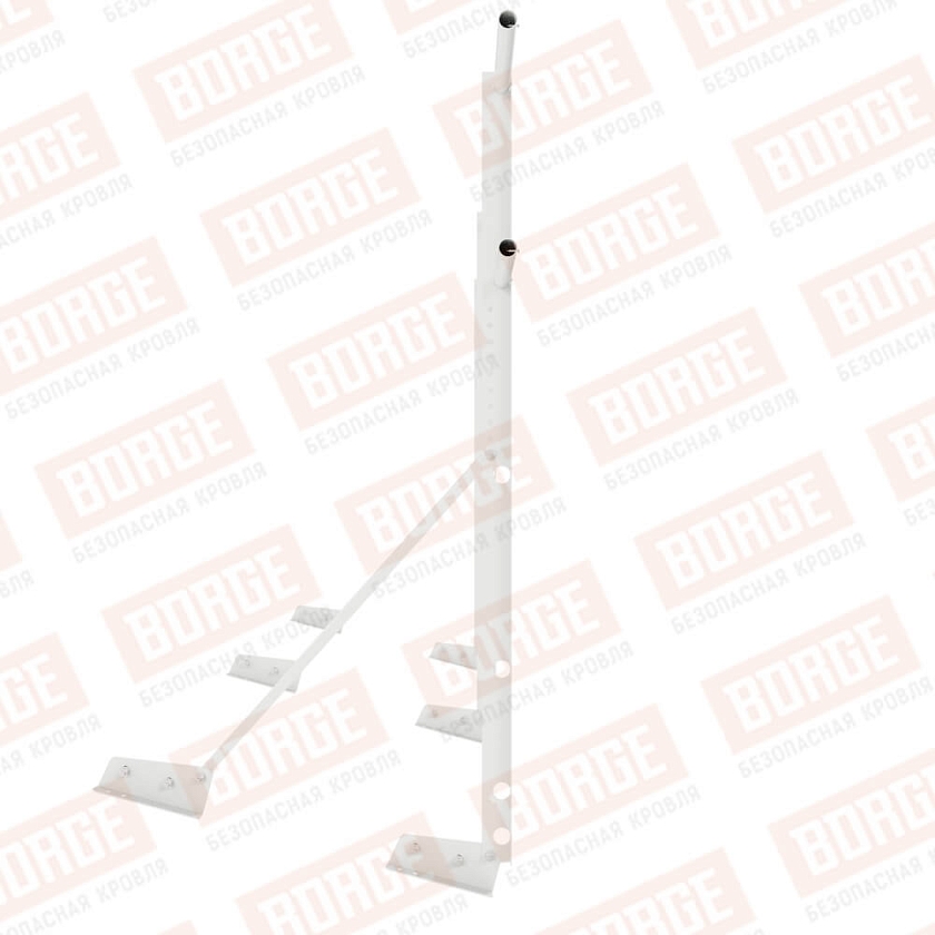 Ограждение декоративное NewLine H-120см, 3м, для фальцевой кровли, сигнально-белый (RAL 9003)