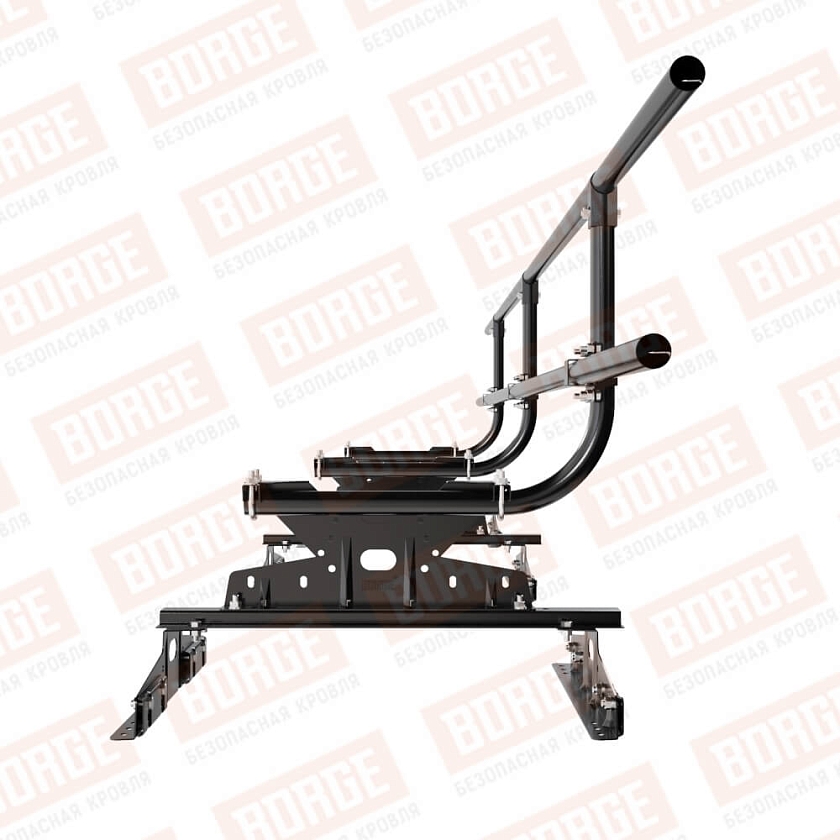 Ограждение кровельное BORGE H-60см, 3м, для параллельного фальца, чёрный (RAL 9005)