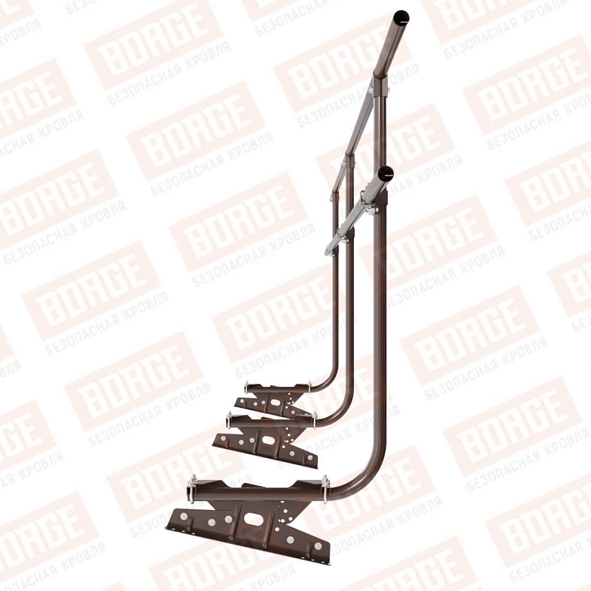 Ограждение кровельное BORGE H-120см, 3м, для фальцевой кровли, окрашенный (NL-807)