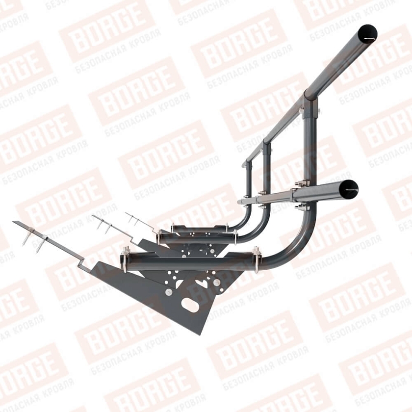 Ограждение кровельное BORGE H-60см, 3м, для композитной черепицы, антрацитово-серый (RAL 7016)