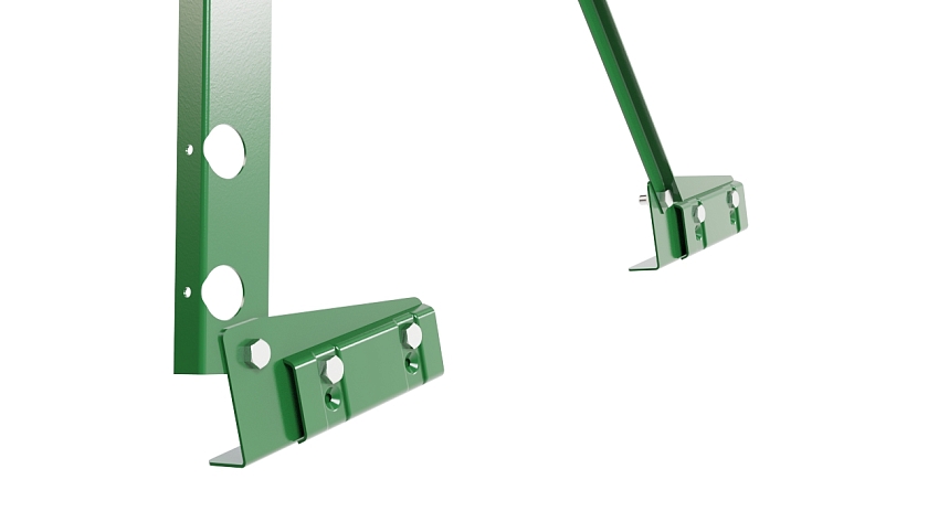 Ограждение кровельное NewLine H-90см, 3м, для фальцевой кровли, лиственно-зеленый (RAL 6002)