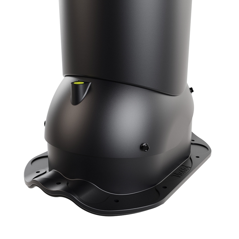 Роторная вентиляция Viotto, для МЧ Финнера, d-150мм, утепленная, чёрный (RAL 9005)