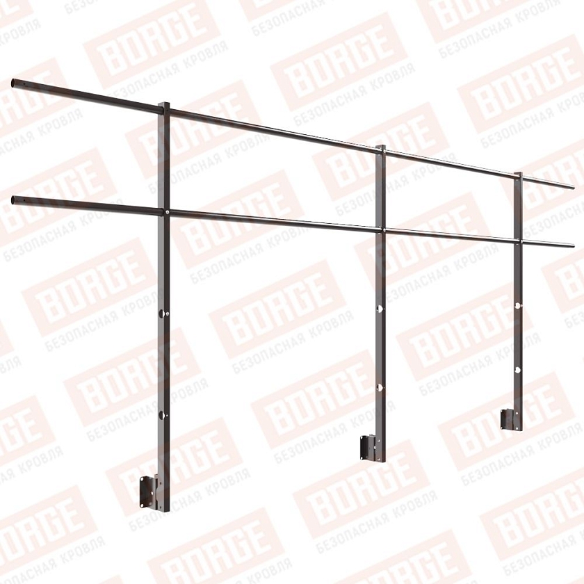 Ограждение парапетное NewLine H-120см, 3м, серо-коричневый (RAL 8019)