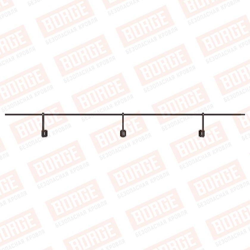 Ограждение парапетное NewLine H-30см, 3м, серо-коричневый (RAL 8019)
