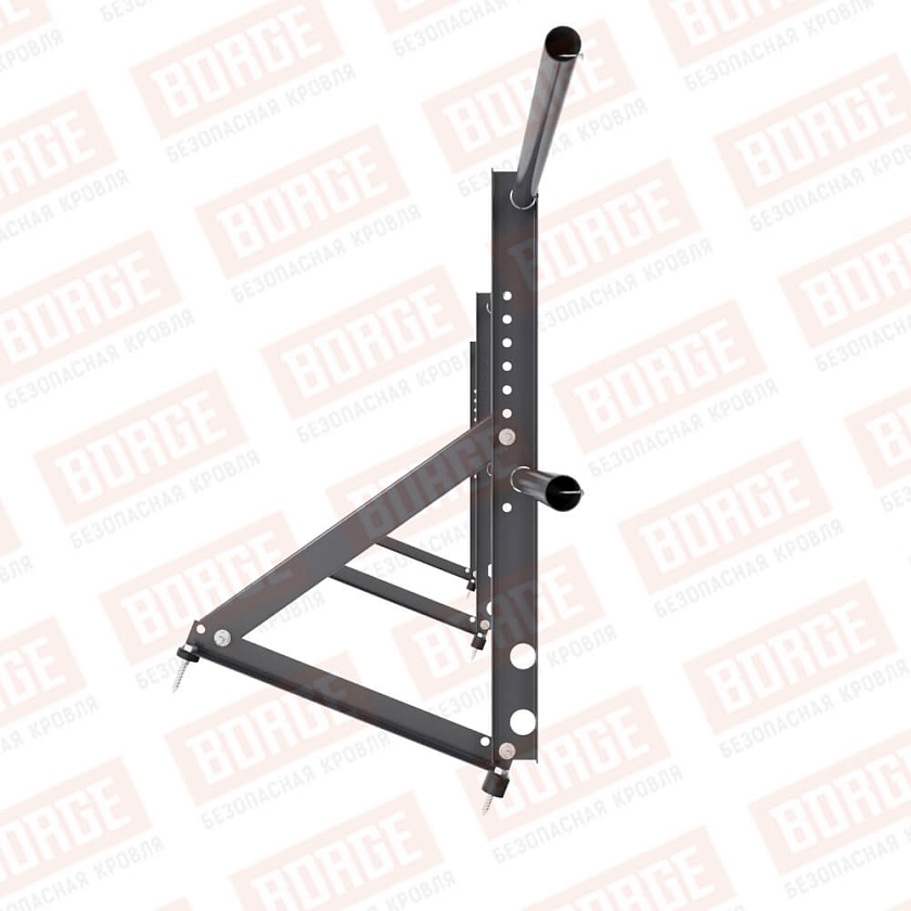 Ограждение кровельное Русский Рубеж H-60см, 3м, серый графит (RAL 7024)