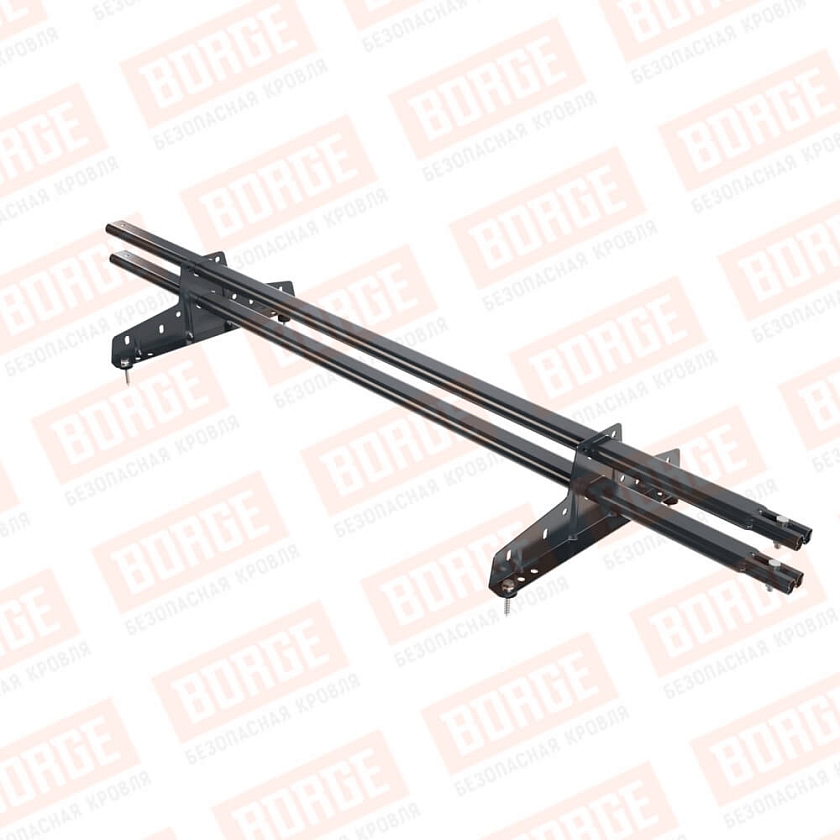 Снегозадержатель трубчатый BORGE 1,5м, 2 опоры, антрацитово-серый (RAL 7016)