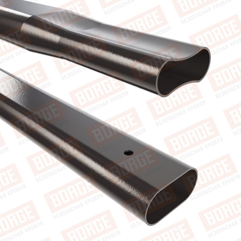 Труба снегозадержателя Русский Рубеж 40х20х1500, серо-коричневый (RR 32)