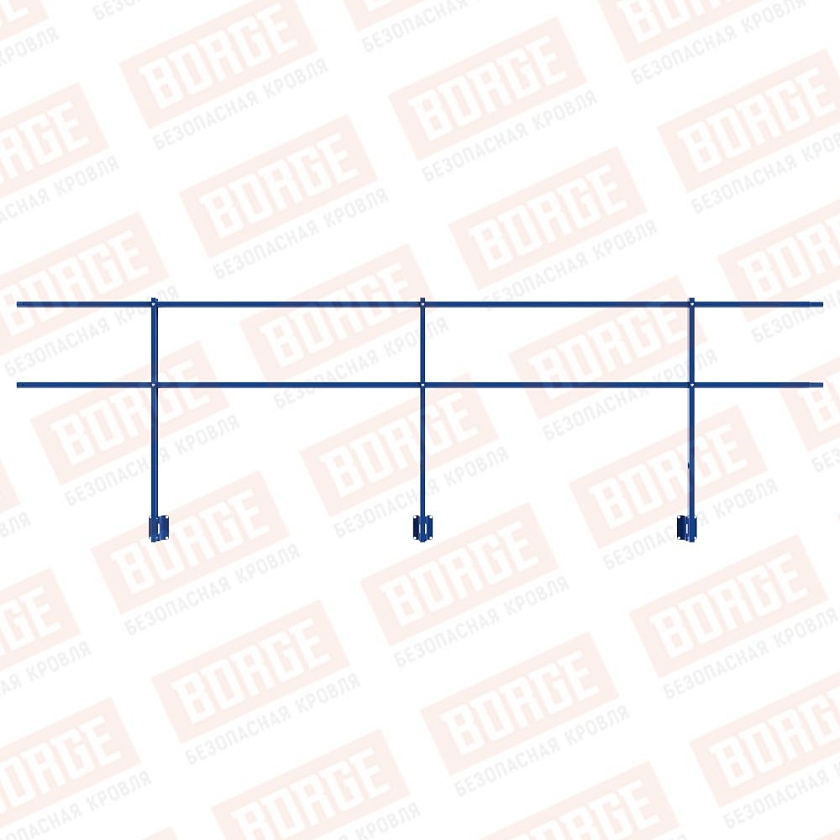 Ограждение парапетное NewLine H-90см, 3м, сигнально-синий (RAL 5005)