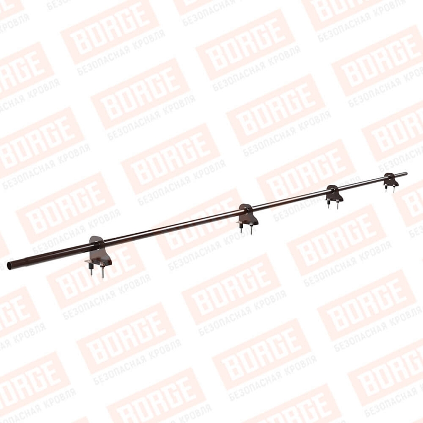 Снегозадержатель однотрубчатый NewLine 3м, D-25мм, 4 опоры, окрашенный (NL-807)