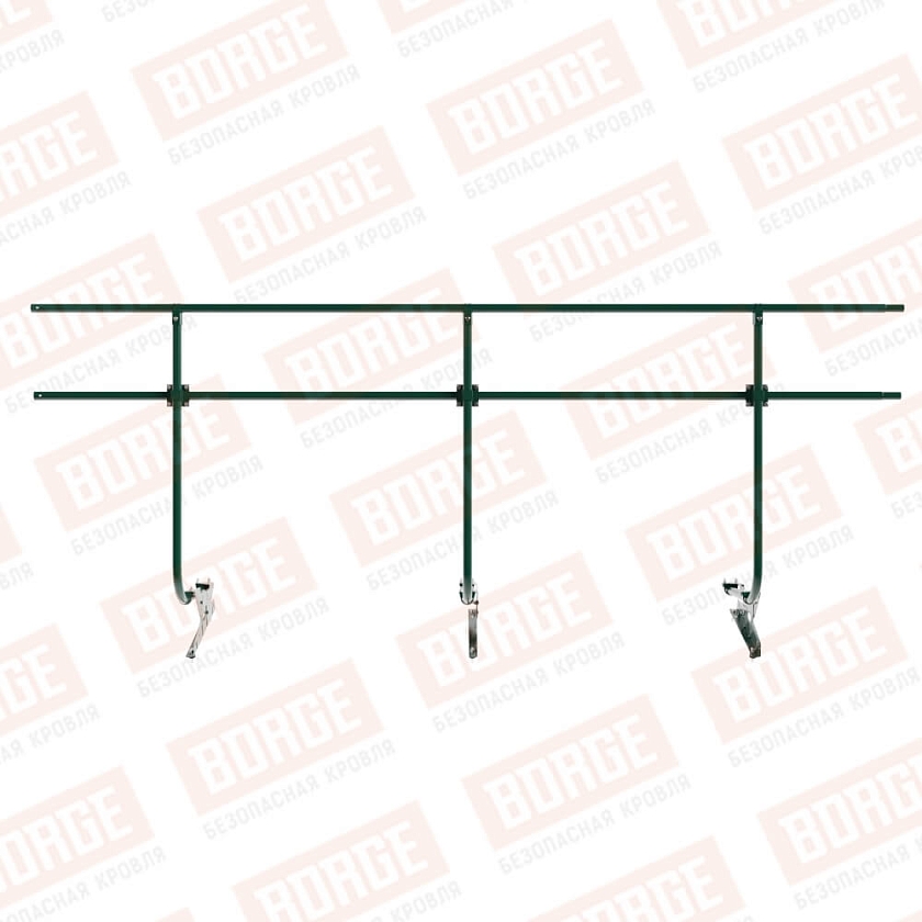Ограждение кровельное BORGE H-120см, 3м, зелёный мох (RAL 6005)