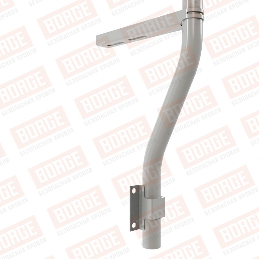 Ограждение парапетное BORGE H-30см, 3м, бело-алюминиевый (RAL 9006)