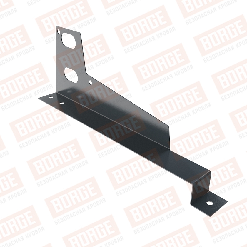 Универсальный кронштейн Русский Рубеж, оцинк., для МЧ с выс. ступен., антрацитово-серый (RAL 7016), 400мм