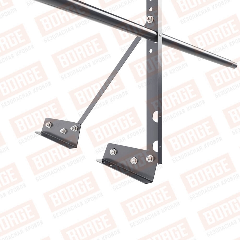 Ограждение декоративное NewLine H-60см, 3м, для фальцевой кровли, серый графит (RAL 7024)