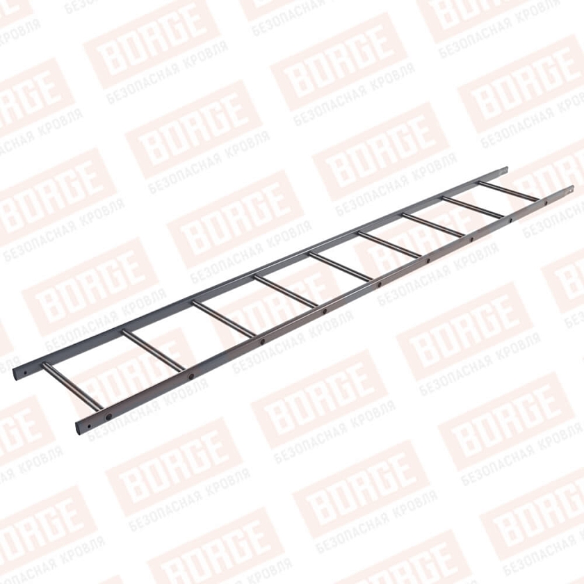 Лестница кровельная NewLine 2,7м, серый графит (RAL 7024)