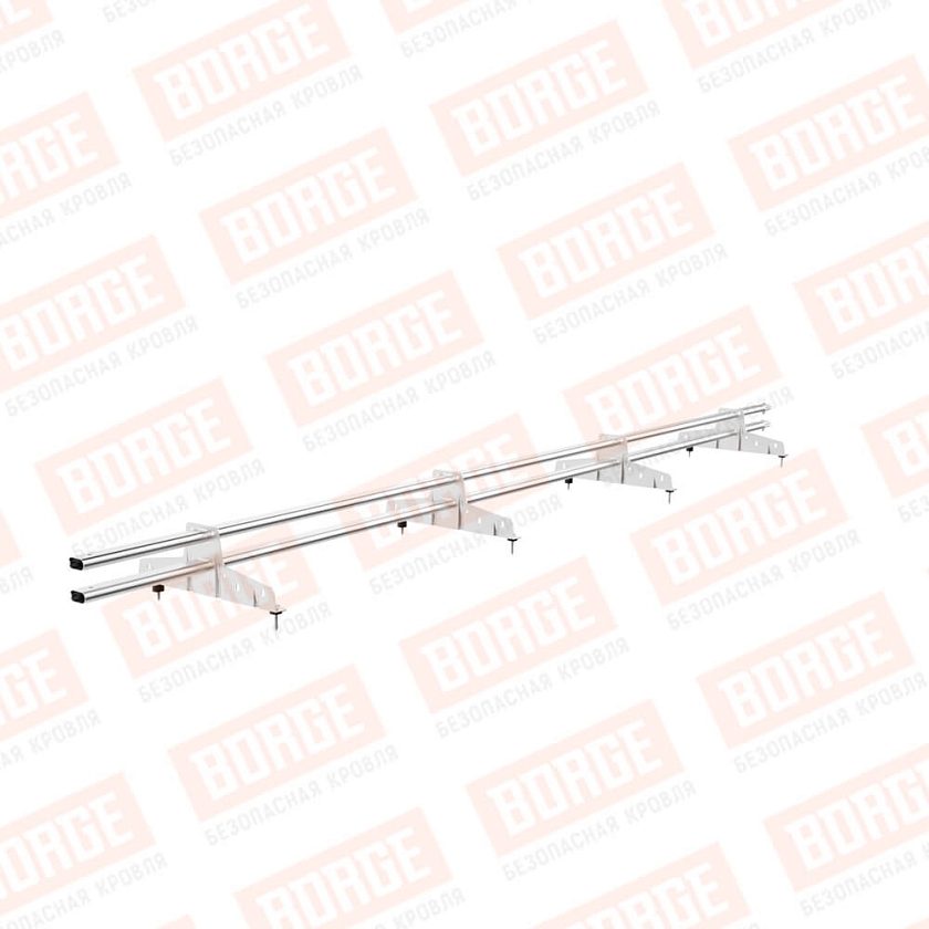 Снегозадержатель трубчатый BORGE 3м, 4 опоры, цинк