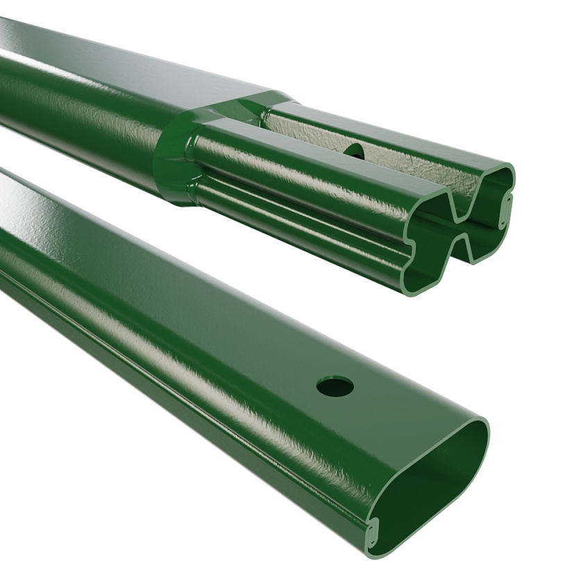Труба снегозадержателя Русский Рубеж 45х25х3000, лиственно-зеленый (RAL 6002)