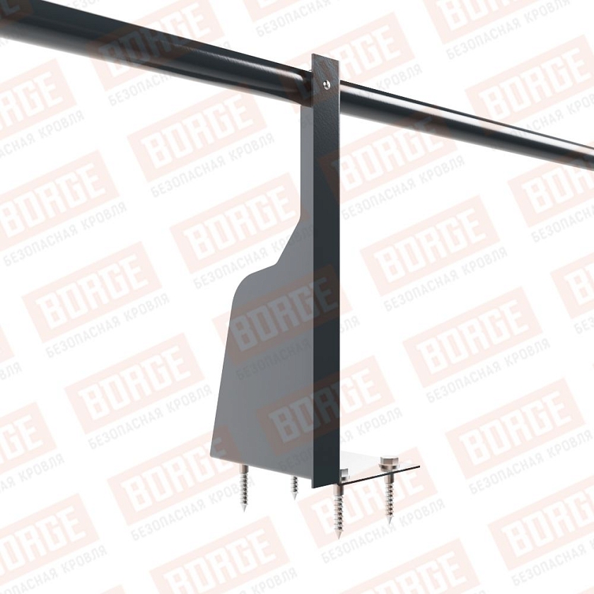 Ограждение плоских кровель NewLine Н-30, 3м, верхнее крепление, антрацитово-серый (RAL 7016)