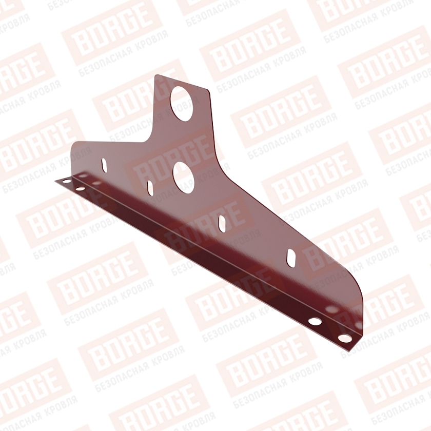 Универсальный кронштейн NewLine, D-25мм, красное вино (RAL 3005)